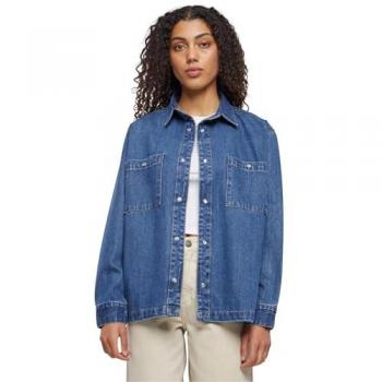 Damen Langarmhemd von Urban Classics im Denim-Look