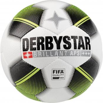 DERBYSTAR Equipment Fussball APS Brilliant – Größe 5, Unisex, Farben: Schwarz/Weiß/Gelb