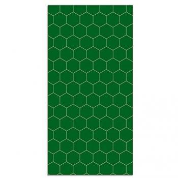Alfombra cocina vinílica mosaico hexágonos verde 80x250 cm