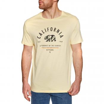 Rip Curl T-shirt Surfing States Pale Jaune