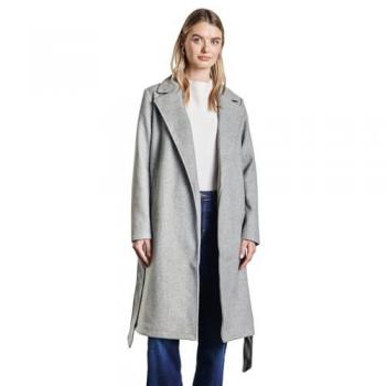 Stadtstreifen Casual V-Ausschnitt Jacke – Grau Metallic 46 (Damen)