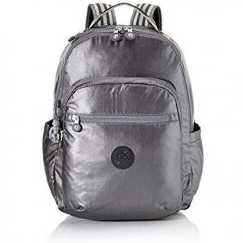 Kipling SEOUL Sac à Dos Loisir, 44 cm, 27 Liters, Noir (Métallique Carbone)