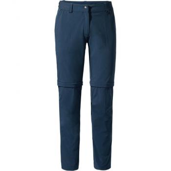 Short de randonnée Vaude Farley II zip off pour femmes, couleur bleue, taille 40