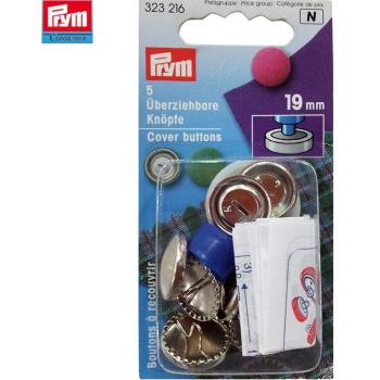 Prym Button Cover Kit, 19mm, Silver