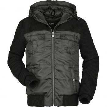 Black Premium EMP : Veste mi-saison “Je te garderai au chaud” – S-XXL – Homme – Noir