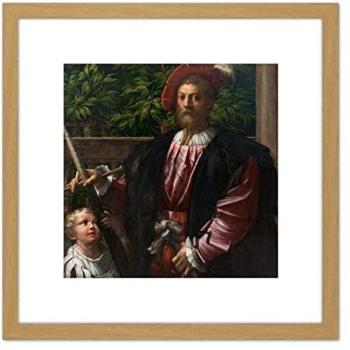 Artery8 Collection: Parmigianino Captain Lorenzo Cybo – 8x8 Square Wood‑Framed Print