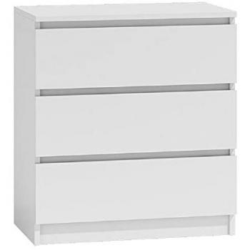 Matt White Carlton 3 Drawer Storage Cabinet