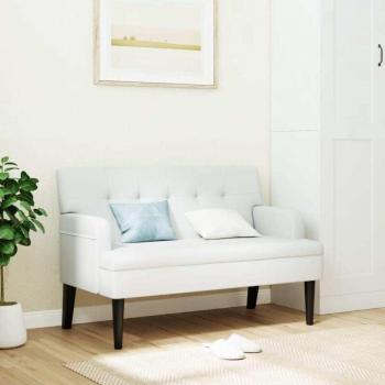 Banc Dossier Blanc Torana 112x65,5x75 cm Similicuir