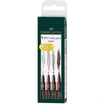 Faber‑Castell Pitt Sepia 4 Unidades