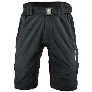 SILVINI Rango Pantalon de VTT pour Homme avec Doublure Chaude et Protection Arrière (XL, Noir/Rouge)