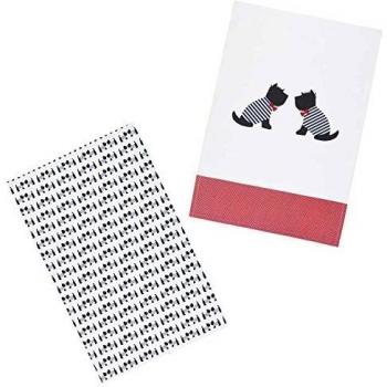 KitchenCraft 'Westie' 100% Cotton Printed Dog Tea Towels