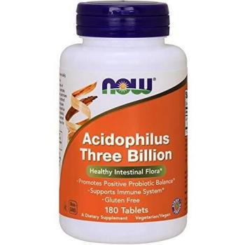 NOW Foods: 3 Milliarden Acidophilus – 180 Tabletten, stabilisiert
