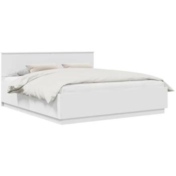 Bedframe Moderne VidaXL 200x200 cm – Blanc, Bois d’ingénierie