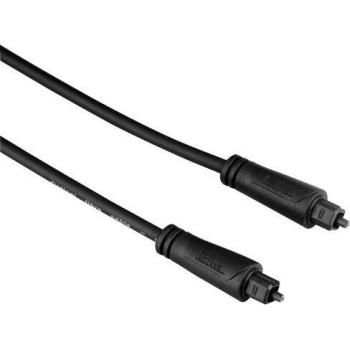 Hama Toslink Fibre Optique Audio Câble Mâle avec Embout Noir
