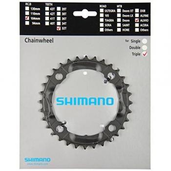 Shimano FC‑M430 Alivio Kettenblatt – 32 Zähne – 3x9 Fach – Stahl – schwarz – 4‑Arm Kurbel