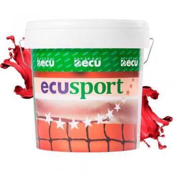 Ecu Sport Pintura Rojo Tenis 15 Lts Premium