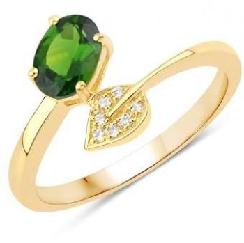 Rafaela Donata: Anello Oro Giallo, Verde Scuro e Bianco