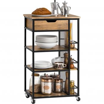 Brown Metal Utility Kitchen Cart