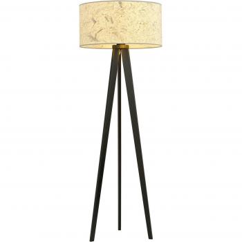 Lampada Tona da terra in metallo e sughero, crema