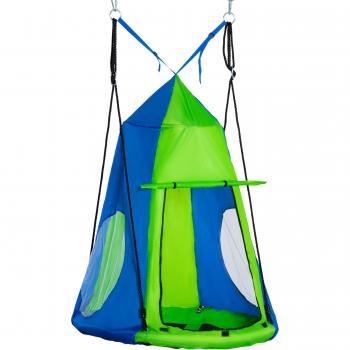 Outsunny Ø100cm Nestschaukel Zelt für Kinder, bis 200kg, perfekte Garten Schaukel