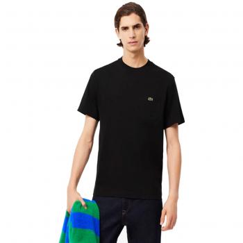 Lacoste T-Shirt mit Brusttasche in Black, Größe XL