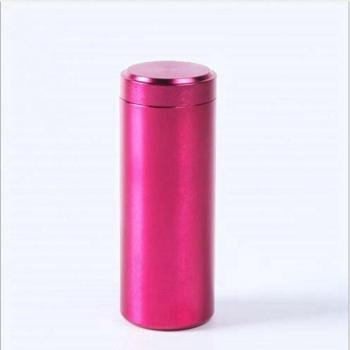 Mini Tee Caddie Aluminium Box für Teeblätter Tragbar 12x4,5 CM