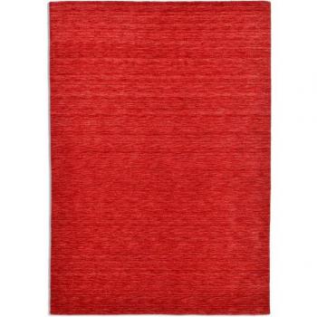 Handgewebter Wollteppich Karchau, rechteckig, 13 mm, meliert, brillante Farben