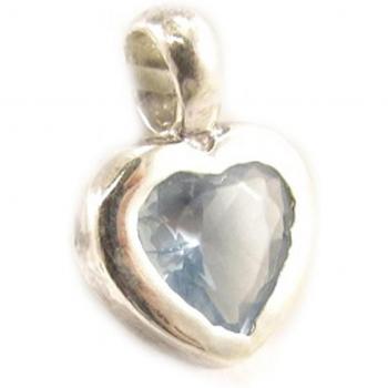 Silver Turquoise Love Azur Pendant, Les Trésors De Lily D7200