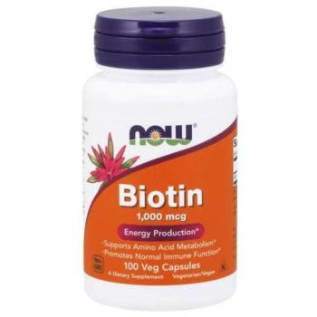 NOW Foods Biotine 1 000 µg – 100 Capsules