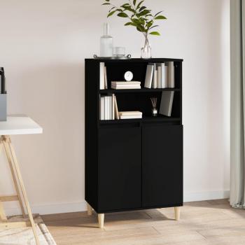 VidaXL Elegantes Highboard Schwarz 60x36x110 cm Holzwerkstoff
