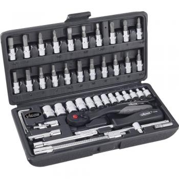 Set de douilles VIGOR V2414N 1/4 (46)