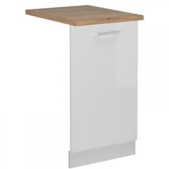Vicco Panneau de Lave-Vaisselle 45cm R-Line Chêne Blanc Haute Brillance
