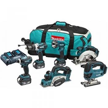 Makita 18V Li-ion 6-Piece Tool Combo with Batteries