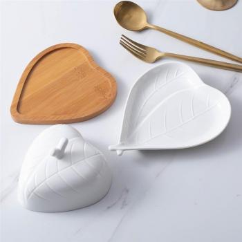 Heart-Shaped Ceramic Butter Plate with Lid