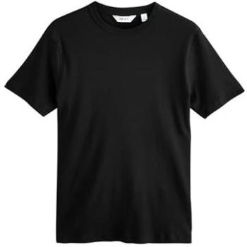 Ribbed Crew-Neck T-Shirt Herren Next – Kurzarm Schwarz