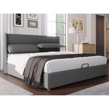 Suite de Cama Lino 180x200 cm – Cabecero Variable en Gris