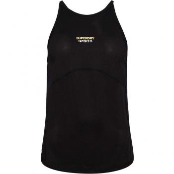Donna Superdry Canottiera Nero e Giallo M