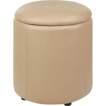 Pouf de détente TAPPEN, lin beige, contreplaqué et hévéa