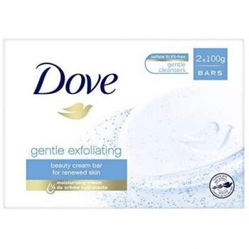Dove Gentle Exfoliating Beauty Moisturising Cream Bar Soap 2 Pack