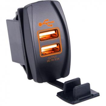 Prise USB Double Étanche pour Voiture 12V