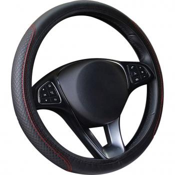 Cubierta de volante de cuero sintético antideslizante