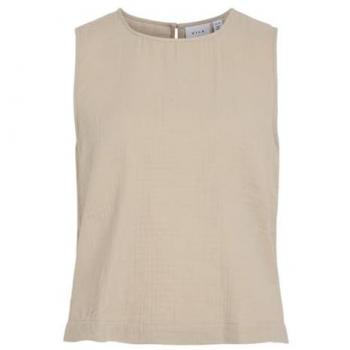 Vila Blusa Lania Feather Gris Short