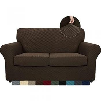 MAXIJIN 3 Piece Elastic Furniture Protector for 2 Seater