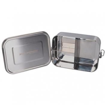 Panera de Acero Inoxidable con Tapa y Compartimentos 1200 ml