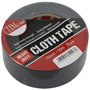 Black Heavy Duty Cloth Tape by TIMco