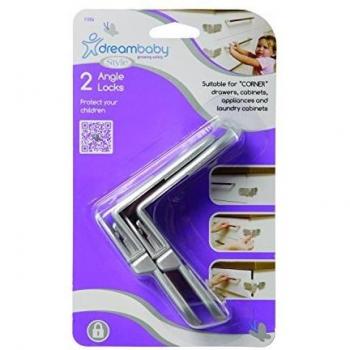 Dreambaby Secure Angle Lock, Pack of 2, Silver Color