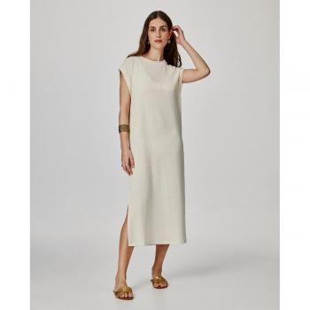 Vestido Midi JJXX Vera Blanco con Manga Sisa