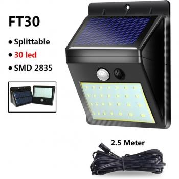 Luz de pared solar con batería integrada y COB