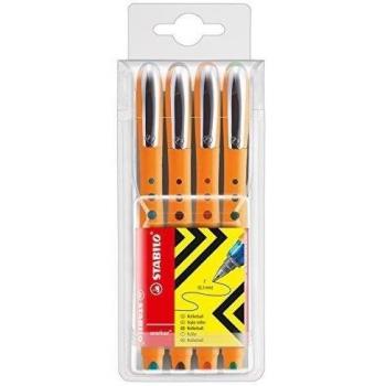 STABILO Roller Worker + Fine 4 Color Pack