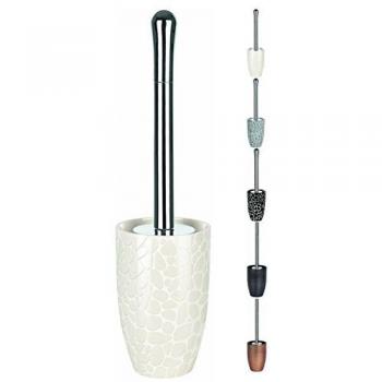 Brosse WC Spirella avec support Céramique Darwin Pebble Blanc Brillant